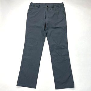 Lululemon Mission Pant‎ II Mens 36 Gray 5 Pockets Reflective Power Stretch Gym